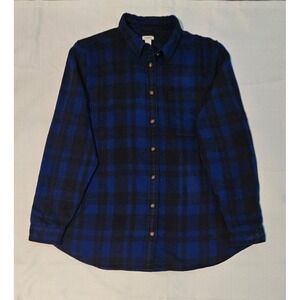 Men's L.L. Bean Long Sleeve Flannel Shirt Size Large Blue